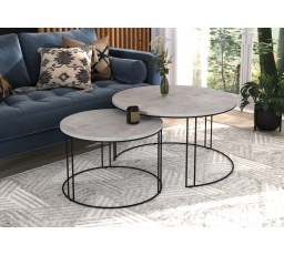 Konferenční stolek 2v1 ETTA Černá+beton