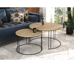 Konferenční stolek 2v1 ETTA Black+Sonoma