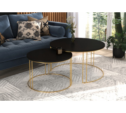 Konferenční stolek 2v1 ETTA Gold+Black