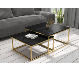 Konferenční stolek 2v1 KAMA Gold+Black