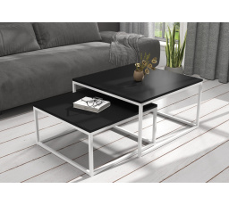 Konferenční stolek 2v1 KAMA White+Black