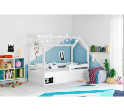 Dětská postel DOMEK s úložným prostorem bez matrace