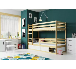 Patrová postel pro mládež Bingo, s borovicovým rámem, bez matrací 80 x 190