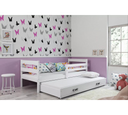 Dětská postel ERYK s přistýlkou 80x190 cm, bez matrací, Bílá/Bílá