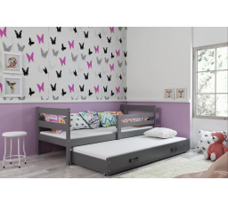 Dětská postel ERYK s přistýlkou 80x190 cm, bez matrací, Grafit/Grafit