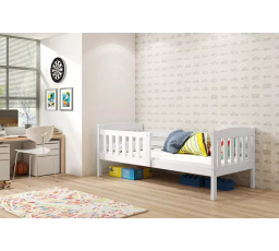 Dětská postel KUBUS 80x160 cm s matrací, Bílá