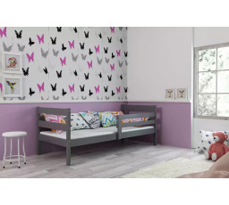 Dětská postel ERYK 90x200 cm, s matrací, Grafit