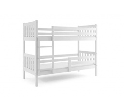 Dětská patrová postel CARINO 90x200 cm, bez matrací, Bílá
