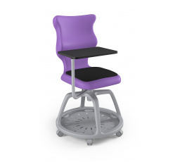 Židle studentská s úložným prostorem Plus Soft velikost 6, Fialová/Šedá 