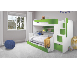 Patrová postel Harry 3  zelená