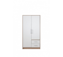 Šatní skříň SMART SR3 bez zrcadla, dub sonoma + bílá lux