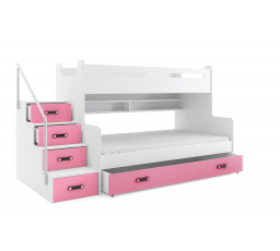Patrová postel MAX3 - růžová