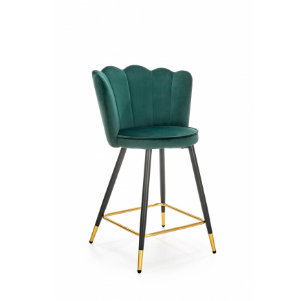Barová židle H106, tmavě zelená
