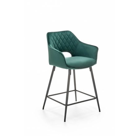 Barová židle H107, tmavě zelená