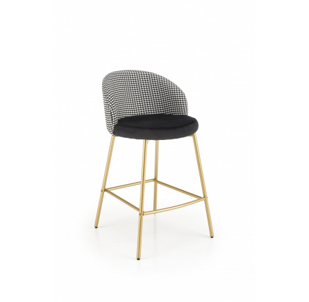 Barová židle H113, Černá/Bílá