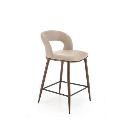 Barová židle H114, Béžová/Ořech