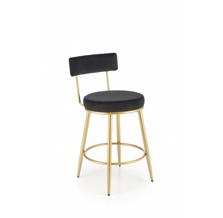 Barová židle H115, Černá/Zlatá