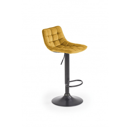 Barová židle H95, Hořčicová/Černá