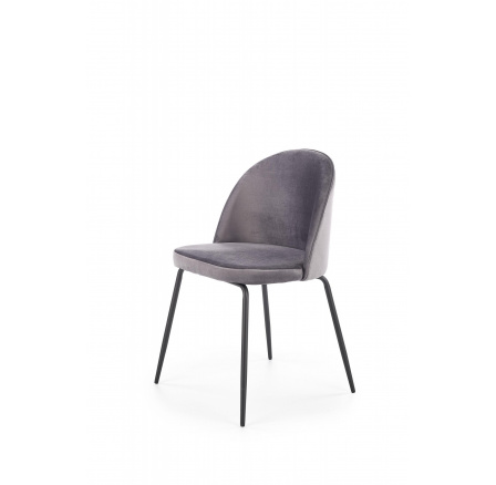 Jídelní židle K314, šedý velvet