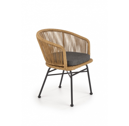 Jídelní židle K400, černá/přírodní/šedá