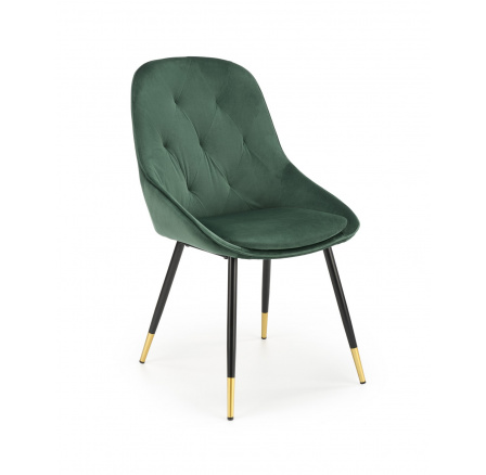 Jídelní židle K437, tmavě zelená