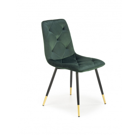 Jídelní židle K438, tmavě zelená