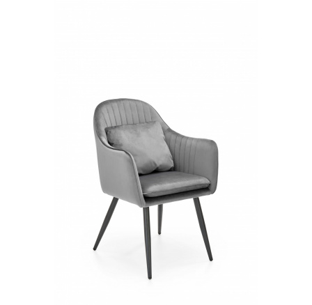 Jídelní židle K464, šedý velvet