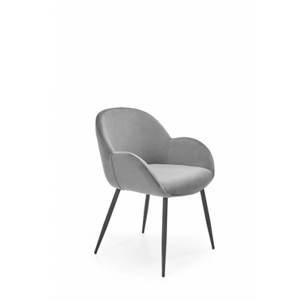 Jídelní židle K480, šedý Velvet