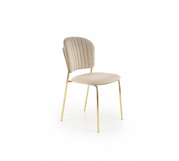 Jídelní židle K499, Béžová/Zlatá