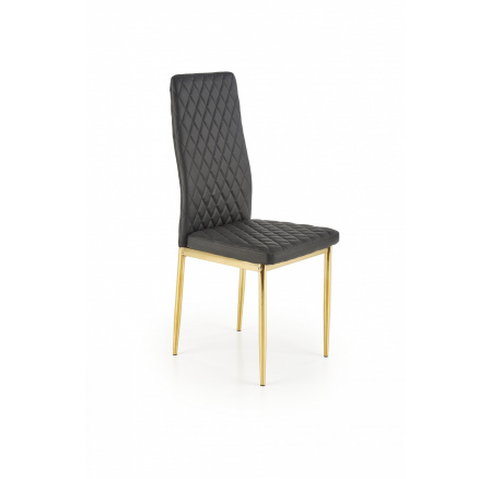 Jídelní židle K501, Černá/Zlatá