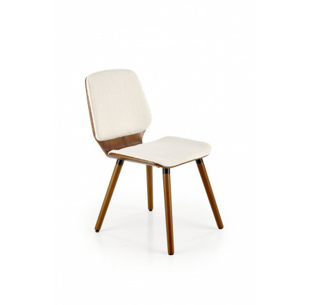 Jídelní židle K511, krémová / ořech