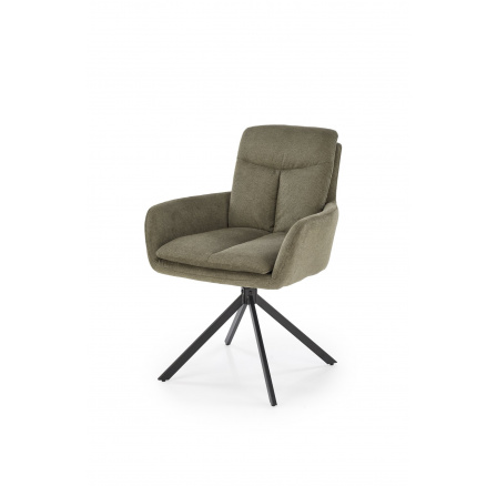 Jídelní otočná židle K536, Olivová/Černá