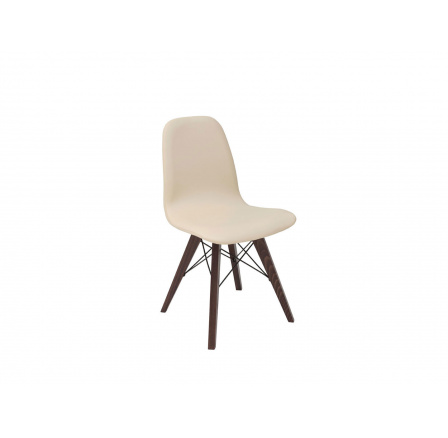 Jídelní židle ULTRA (TX1088) béžová/dub wenge hnědý