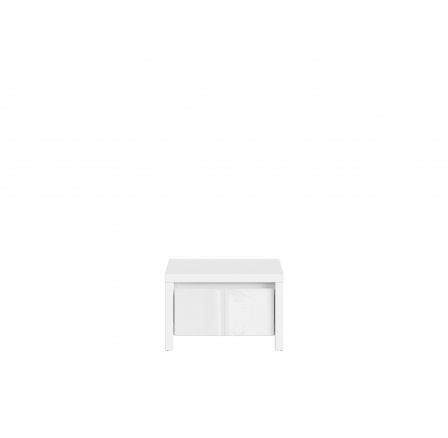 Noční stolek KASPIAN KOM1S bílá/bílý lesk