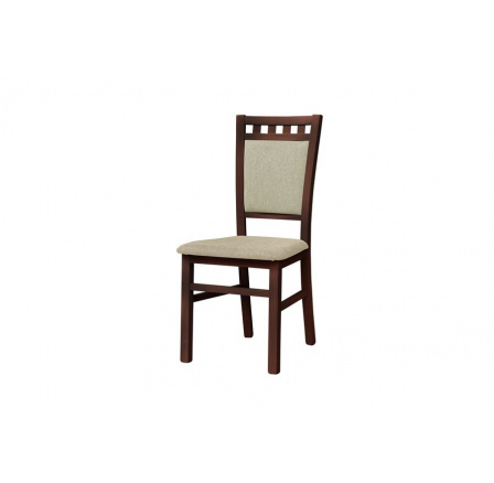 DENIS (DECO) - jídelní židle - ořech tmavý (dub tmavý)/ látka světle hnědá SS 05,  kolekce "FN" (K150)