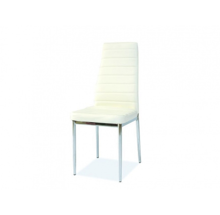 H261-židle bílá chrom/eco (S)****výprodej-POSLEDNÍ KUSY