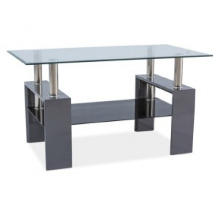 LISA III (LISA3TCSZ) konferenční stolek šedá lesk/sklo 110x60x60  (S) (K150-Z)