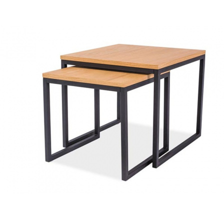 LARGO DUO konferenční stolek černá/dub (S) (K150-Z)