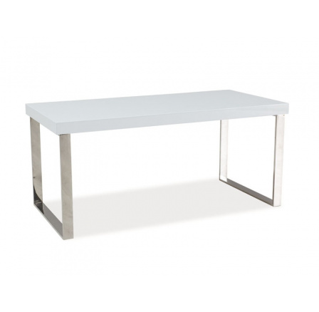 ROSA- konferenční stolek-bílý lesk/nohy chrom (ROSABCH) (S) (K150-Z)