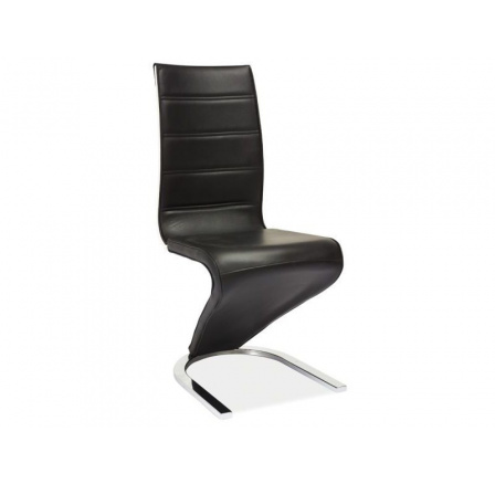 H134-  jídelní židle eco bílá/ záda eco černá/chrom ( H134B ) (S) (K150-Z)