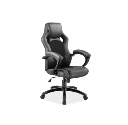 Q-107 - kancelářská židle ECO kůže/látka s membránou černá (OBRQ107C) (S) (K150-Z)