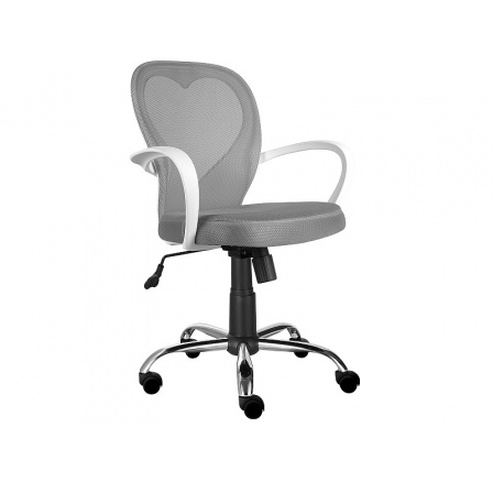 DESIRE - kancelářská židle (dětská) - šedá se srdíčkem (OBRDAISYSZ) (S) (K150-Z)