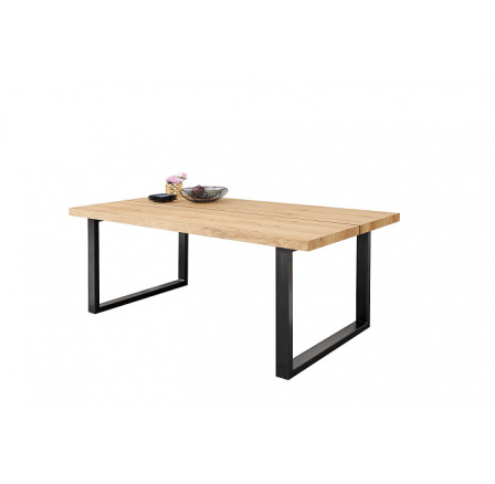 MALTA - Jídelní stůl 180x90 Dělená deska ( NATURA MATIN) dřevo DUB PŘÍRODNÍ kolekce "B" (K250-Z)