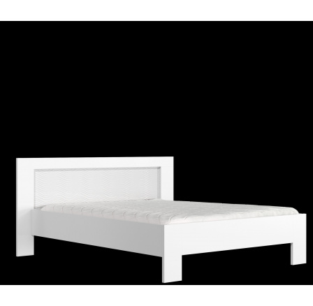 SNOW postel 160 bílá lesk / rifflled korpus bez roštu ( P8WWS516)  (MM) (K150-Z)
