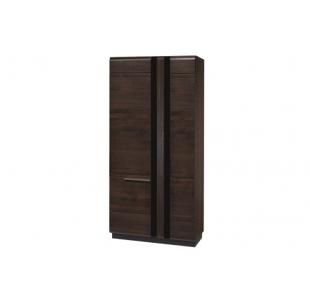 PORTI 70  - SKŘÍŇ dub čokoládový/elementy černý lesk- smontovaný nábytek (SZ)  (K150-Z)
