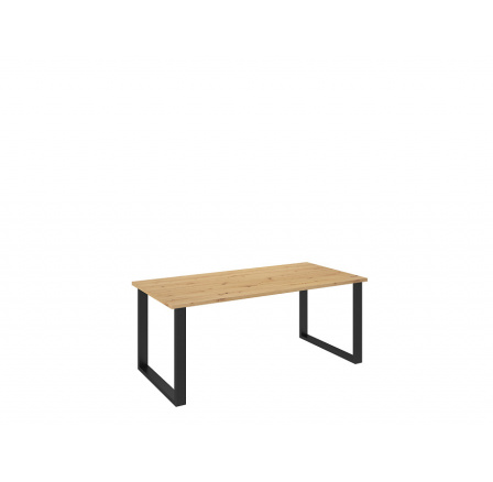 LOFT - Jídelní stůl š. 185 x 75 x 90, lamino Dub artisan/ černý kov "LP" (K150-Z)