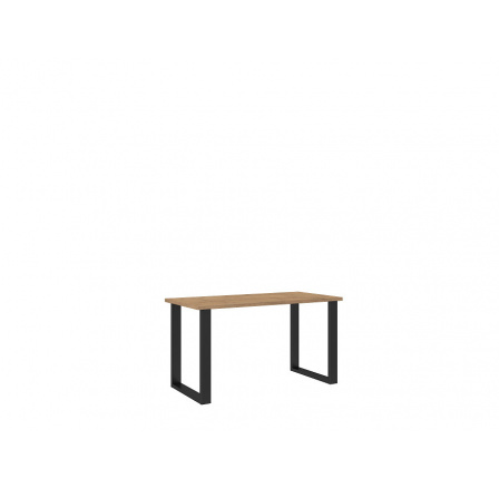 LOFT - Jídelní stůl š. 138 x 75 x 67, lamino Dub lancelot/ černý kov "LP" (K150-Z)