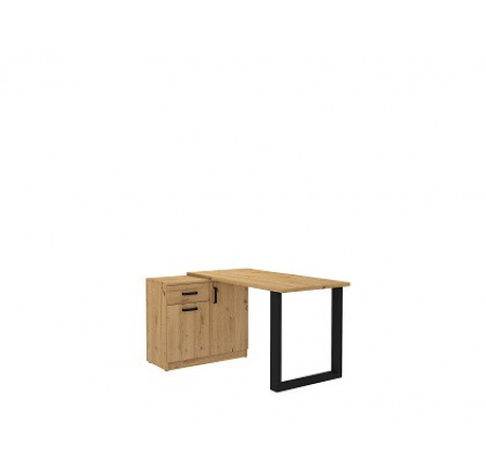MAXIMUS 130 - psací stůl s komodou 2D1S, dub artisan (130  MALTA AR BIURKO I KOMODA) (4 balíky) "LP" (K150)