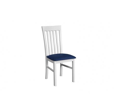 MIA 2 jídelní židle (MILANO 2) bílá / modrá látka č. 22 (DM)- kolekce "DRE" (Z)