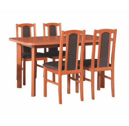 Jídelní set MILÉNIUM 3, stůl + 4 židle, olše